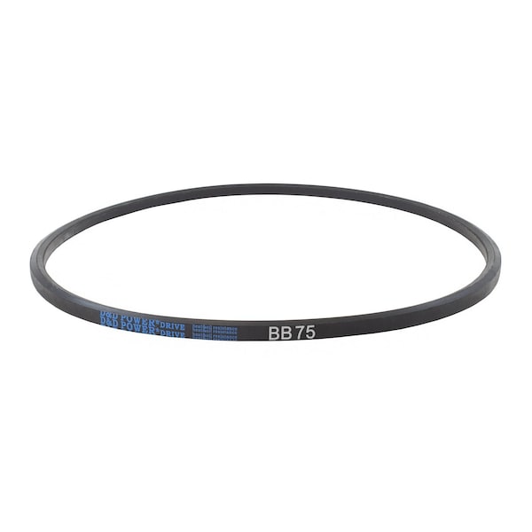 D&D BB75 Double-Sided V-Belt, 79 3/5 in Outside Length, 21/32 in Top Width, 17/32 in Thickness, 1 Ribs BB75 - main